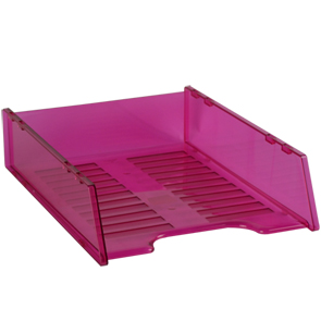 A4 Multi Fit Document Tray - Tinted Pink